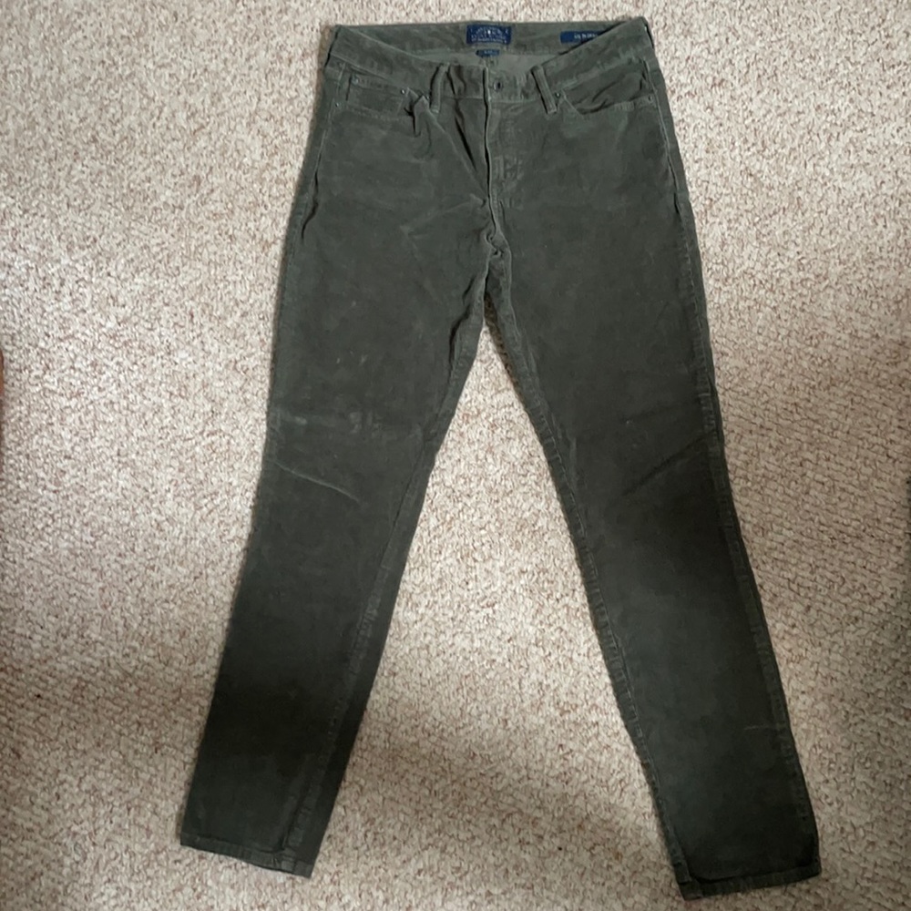 Lucky brand hunter green corduroy pants